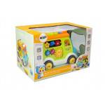 Hudobný autobus s projektorom a klavírikom